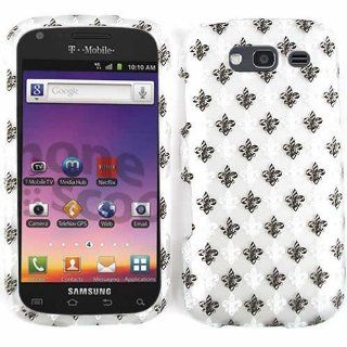 For Samsung Blaze T769 Case Cover   Black White Saints Logo Gray Rubberized Rubberized TE439 S: Cell Phones & Accessories