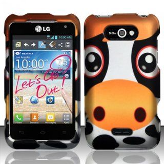 LG Motion 4G MS770 / Optimus Regard LW770 Case (Metro Pcs / Cricket) Cow Moo Hard Cover Protector with Free Car Charger + Gift Box By Tech Accessories: Cell Phones & Accessories