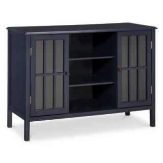 Accent Table: Threshold Windham 2 Door Cabinet with Center Shelves   Navy