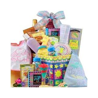 New Arrival Gourmet Food Gift Basket   Baby Boy Blue : Baked Good Gifts : Grocery & Gourmet Food