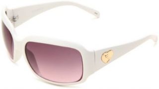 Rocawear Women's R793 WH Rectangle Sunglasses,White Frame/Smoke Gradient Lens,One Size: Clothing