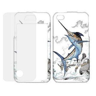 Samsung Galaxy s2 / sii sgh i777 Jumping Marlin Fish Boat ( FREE Anti Glare Screen Protector ) Snap On Cover, Hard Plastic Case, Protector   Retail Packaged Cell Phones & Accessories
