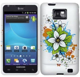 White Flowers TPU Case Cover for Samsung Galaxy S 2 II i9100 Attain i777: Cell Phones & Accessories