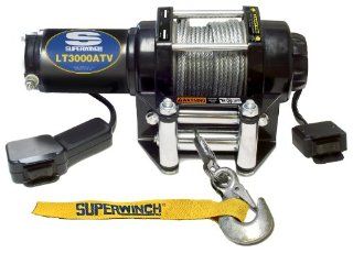 Superwinch 1130220 LT3000ATV 12 VDC winch 3,000lbs/1360kg with roller fairlead, mount plate, handlebar rocker switch, and handheld remote Automotive