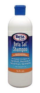 Beta Sal Medicated Shampoo for Dandruff, Psoriasis, and Seborrheic Dermatitis, 16 Ounce Bottles (Pack of 2) : Hair Shampoos : Beauty