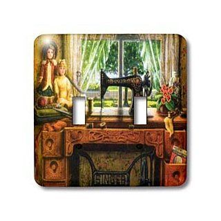 3dRose LLC lsp_100349_2 Image of 1899 Singer Sewing Machine in Country Room Double Toggle Switch: Home Improvement