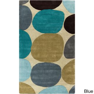 Surya Carpet, Inc. Hand tufted Large Dot Geometric Area Rug (9 X 13) Blue Size 9 x 13