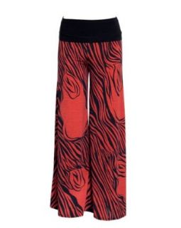 Ladies Zebra Print Wide Leg Banded Waist Pants, Multiple Colors Available at  Womens Clothing store