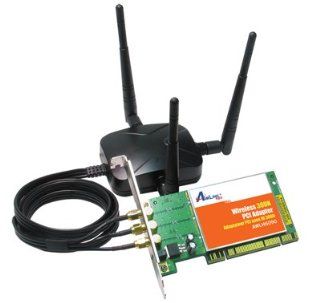 AirLink 101 AWLH6090 300Mbps 802.11n Wireless LAN PCI Adapter w/3 External 2dBi Antennas: Computers & Accessories