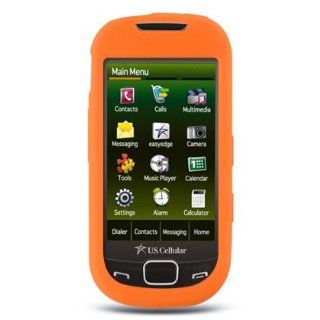 Orange Premium Gel Skin Protector Case Soft Rubberized Silicone Cover for Sam: Cell Phones & Accessories