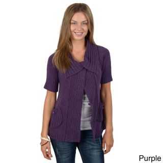 Adi Ci Sono By Adi Juniors Short Sleeve Knit Cardigan Purple Size S (1 : 3)