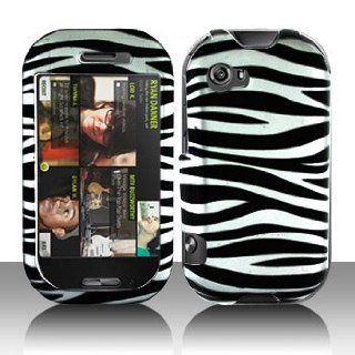 Sharp Kin 2 Silver/Black Zebra Protective Case Faceplate Cover: Cell Phones & Accessories