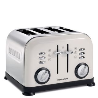 Morphy Richards 4 Slice Accents Toaster   White      Homeware