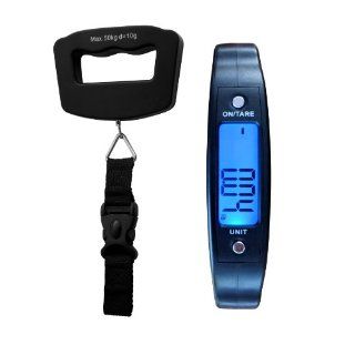 Simple Square Shape Handheld 10g 40kg Electronic Scale with Luggage Hook (Black) + Worldwide free shiping: Computers & Accessories