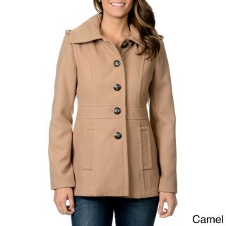 Kensie Womens Hooded Single Breasted Coat