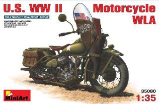 Mini Art Plastics U.S WWII Motorcycle WLA: Toys & Games