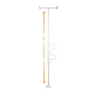 Stander Security Pole and Curve Grab Bar, Iceberg White: Health & Personal Care