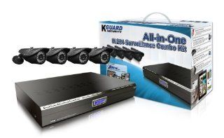 KGUARD SecurityInc. BR801 4CW214H 500G BR Series 8 Channel H.264 DVR with 4x 420TVL Cameras, 500GB HDD Home Security Surveillance Kit (Black) : Complete Surveillance Systems : Camera & Photo