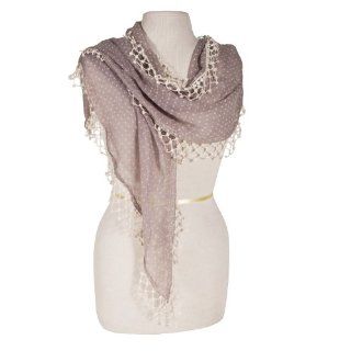 Saro Lifestyle S352 Scarves Heather 12 Inch by 72 Inch Scarf Trimmed with Lace   Throw Blankets