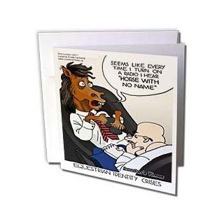 gc_35806_2 Londons Times Offbeat Cartoons Psychiatry/Mental Health   Horse With No Name In Therapy   Funny Gifts   Greeting Cards 12 Greeting Cards with envelopes : Blank Greeting Cards : Office Products