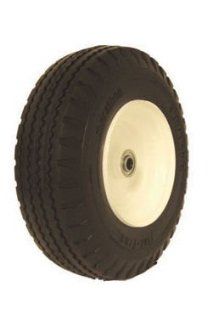 Marathon Industries 00123 4.10/3.50 6" Inch Flat Free Hand Truck Tire with Sawtooth Tread   3" Inch Centered Hub   5/8" Inch Bearing   12.5" Inch Tire Diameter : Material Handling : Patio, Lawn & Garden