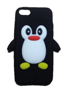 JBG Black iphone 5C Cute 3D Cartoon Animal Penguin Soft Rubber Silicone Skin Case Protective Cover for Apple iPhone 5C: Cell Phones & Accessories