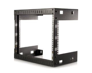 StarTech RK812WALLO 8U Open Frame Wall Mount Equipment Rack   12 Inch Deep (Black): Electronics