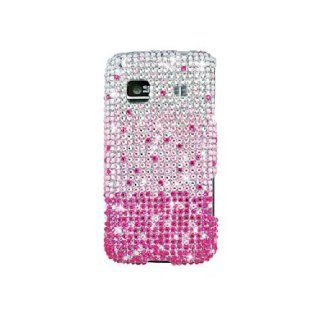 Samsung Galaxy Prevail M820 SPH M820 Bling Gem Jeweled Jewel Crystal Diamond Pink Silver Waterfall Cover Case: Cell Phones & Accessories