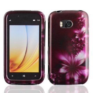 Bundle Accessory for Verizon Nokia Lumia 822   Purple Daisy Designer Hard Case Protective Cover + Lf Stylus Pen + Lf Screen Wiper: Cell Phones & Accessories