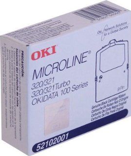 Oki Microline 100 Series/320/320t/321/321t Black Fabric Ribbon 3m Characters: Electronics