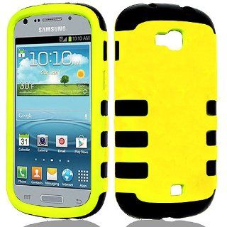 Yellow Hard Soft Gel Dual Layer Grip Cover Case for Samsung Galaxy Axiom SCH R830: Cell Phones & Accessories