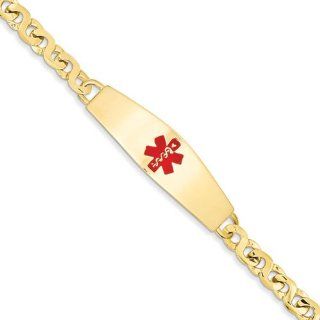14k Yellow Gold 7in Medical Jewelry ID Bracelet. Metal Wt  16.1g: Tennis Bracelets: Jewelry
