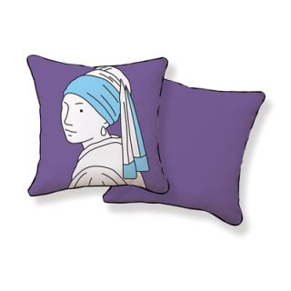 Naked Decor Girl with Pearl Earring Double Sided Cotton Pillow girl pearl earing