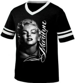 Marilyn Monroe Mens Ringer T shirt, Marilyn Monroe and Signature Men's Ringer Shirt: Clothing