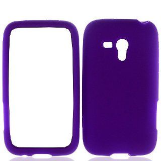 Purple Soft Silicone Gel Skin Cover Case for Samsung Galaxy Rush SPH M830: Cell Phones & Accessories