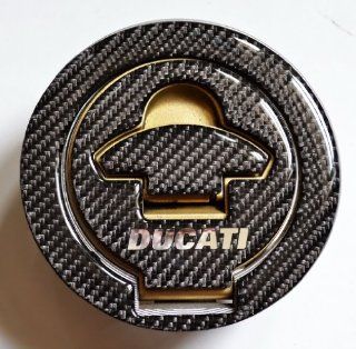 Ducati 848 1099 998 999 Real Carbon Fiber Fuel Tank Cap Filler Cover Pad Automotive