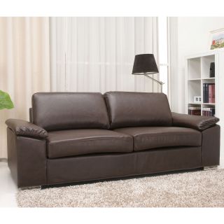 Hampton Coffee Leather Sofa