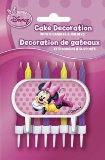 Disney Minnie Mouse Candles and Sign Cake Decoration: Toys & Games
