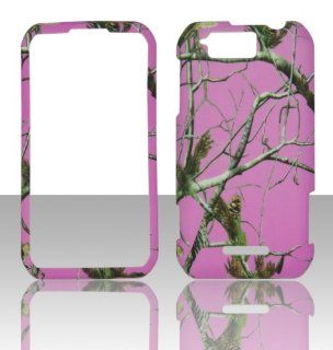 2D Pink Camo Realtree Motorola Electrify, Photon 4G MB855 Case Cover Phone Snap on Cover Case Faceplates: Cell Phones & Accessories