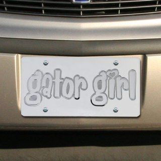 NCAA Florida Gators Satin Mirrored Gator Girl License Plate : Automotive License Plate Covers : Sports & Outdoors