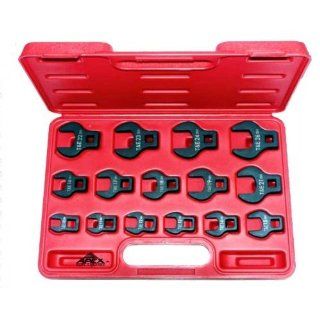 T and E Tools Open End Crowsfoot Wrench Set, Metric 3/8 Inch Drive BCF55M   15 Piece    