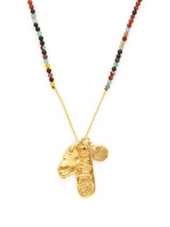 Gold Charm Necklace by Chan Luu