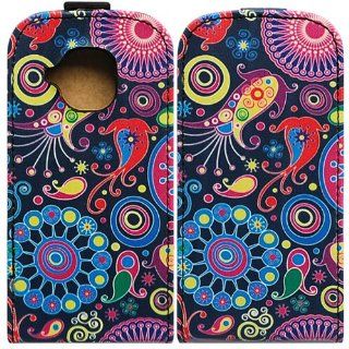 Bfun Packing Colorful Jellyfish Flip Leather Cover Case For Samsung Galaxy S3 Mini i8190: Cell Phones & Accessories
