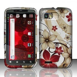 For Motorola Atrix 2 MB865 (AT&T) Rubberized Design Cover   Red Flowers: Cell Phones & Accessories