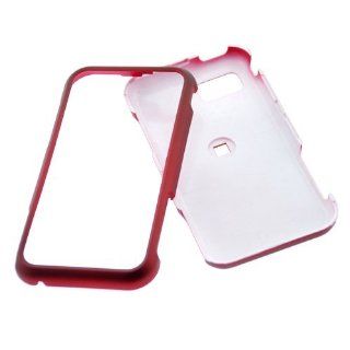 Solid Red Rubberized Snap On Crystal Hard Cover Case for AT&T Samsung Eternity SGH A867 Cell Phone: Cell Phones & Accessories