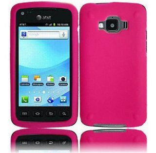 Hot Pink Soft Silicone Gel Skin Cover Case for Samsung Rugby Smart SGH I847: Cell Phones & Accessories