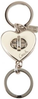 NEW Coach Heart Turnlock Valet Keychain White F92740: Clothing