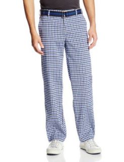 IZOD Men's Flat Front Straight Fancy Plaid Golf Pants at  Mens Clothing store