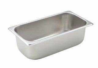 Standard Stainless Steel 1/3 Size Steam Table Pan   4" (24 gauge): Chafing Dishes: Kitchen & Dining