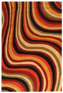 2'6" x 12' Runner Safavieh Rug RD855A 212 Red/Black Color Hand Tufted China "Rodeo Drive Collection"  